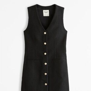 Abercrombie & Fitch Black Textured Mini Dress